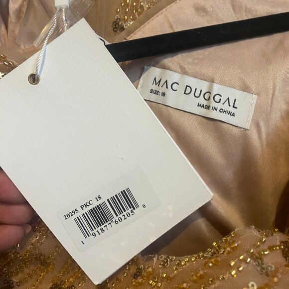 $598 NWT Mac Duggal 20295 Pink Champagne Dress - Picture 4 of 5